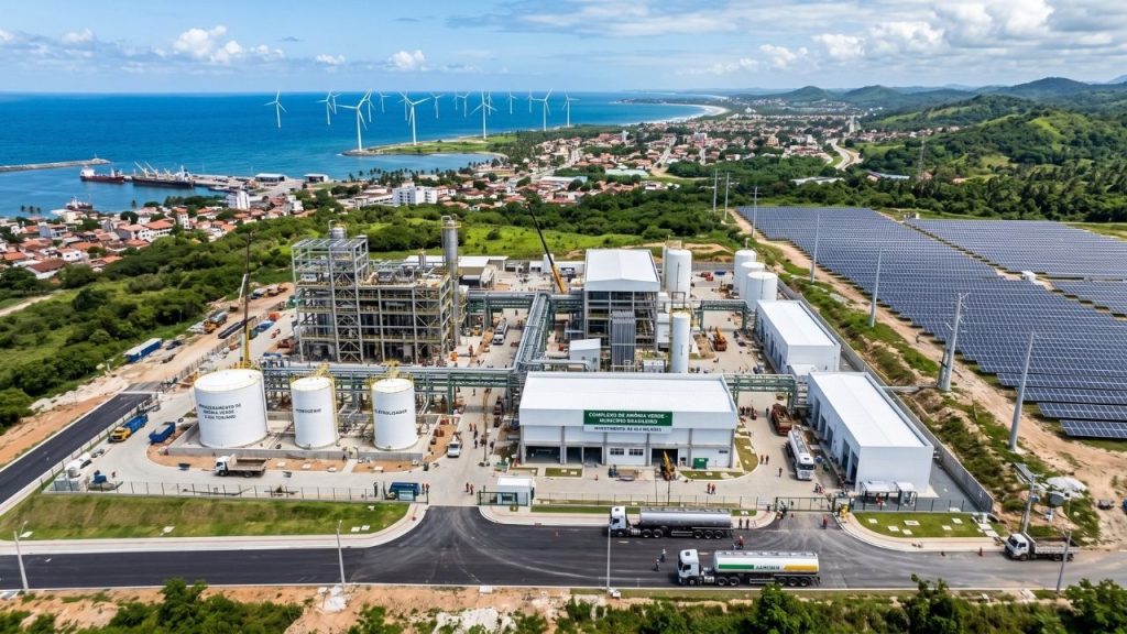 Município brasileiro prepara fábrica de R$ 45,6 milhões para transformar energia renovável em hidrogênio e produzir 2 mil toneladas de amônia verde por ano Município brasileiro prepara fábrica de R$ 45,6 milhões para transformar energia renovável em hidrogênio e produzir 2 mil toneladas de amônia verde por ano