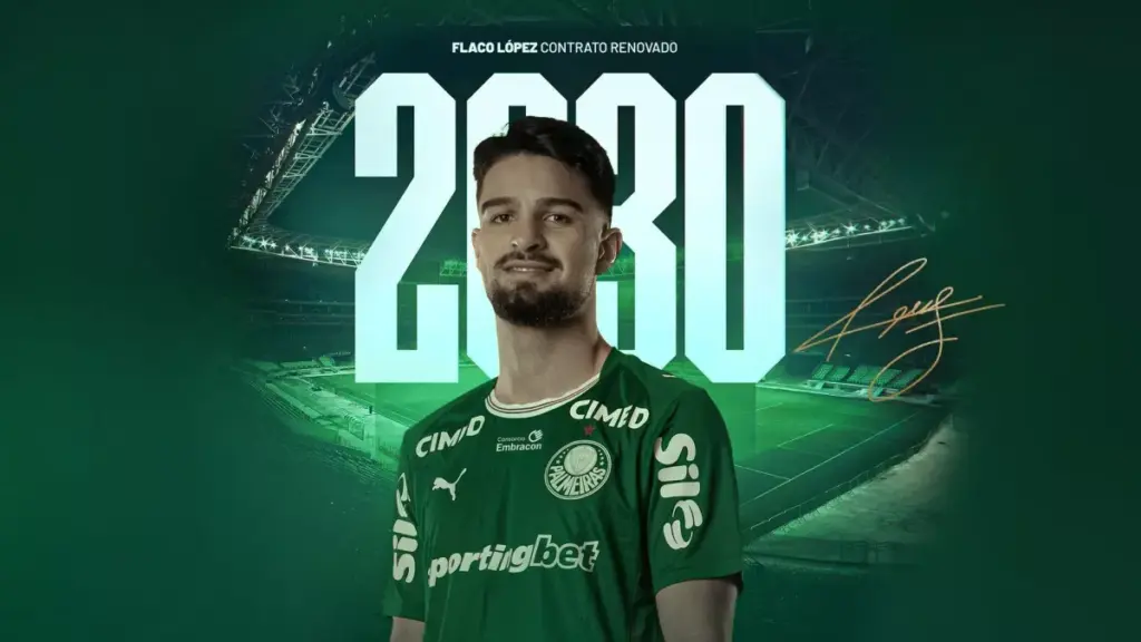 Flaco López renova com o Palmeiras até fim de 2030: “Família”