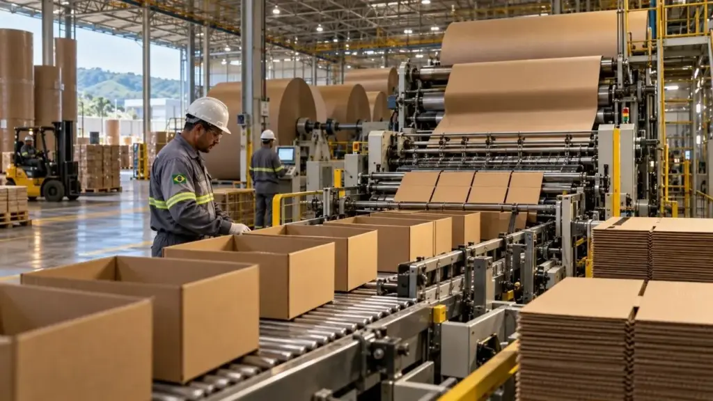 Após 35 anos produzindo embalagens plásticas, gigante brasileira investe R$ 65 milhões para mudar de rota e construir fábrica de 19 mil m² no Rio Grande do Sul capaz de fabricar até 250 caixas de papelão por minuto; nova operação terá linha que transforma bobinas em embalagens e começa os primeiros testes em 2027 Após 35 anos produzindo embalagens plásticas, gigante brasileira investe R$ 65 milhões para mudar de rota e construir fábrica de 19 mil m² no Rio Grande do Sul capaz de fabricar até 250 caixas de papelão por minuto; nova operação terá linha que transforma bobinas em embalagens e começa os primeiros testes em 2027