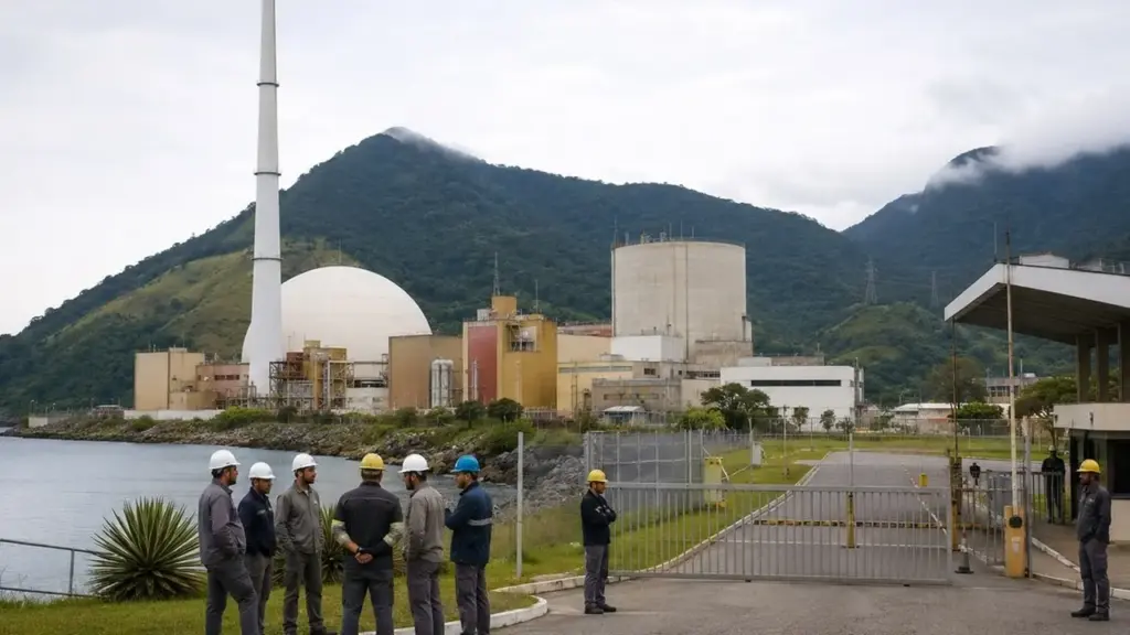 Trabalhadores da Eletronuclear iniciam greve por tempo indeterminado em 1º de setembro, mas operação essencial de Angra 1 e Angra 2 será preservada Trabalhadores da Eletronuclear iniciam greve por tempo indeterminado em 1º de setembro, mas operação essencial de Angra 1 e Angra 2 será preservada