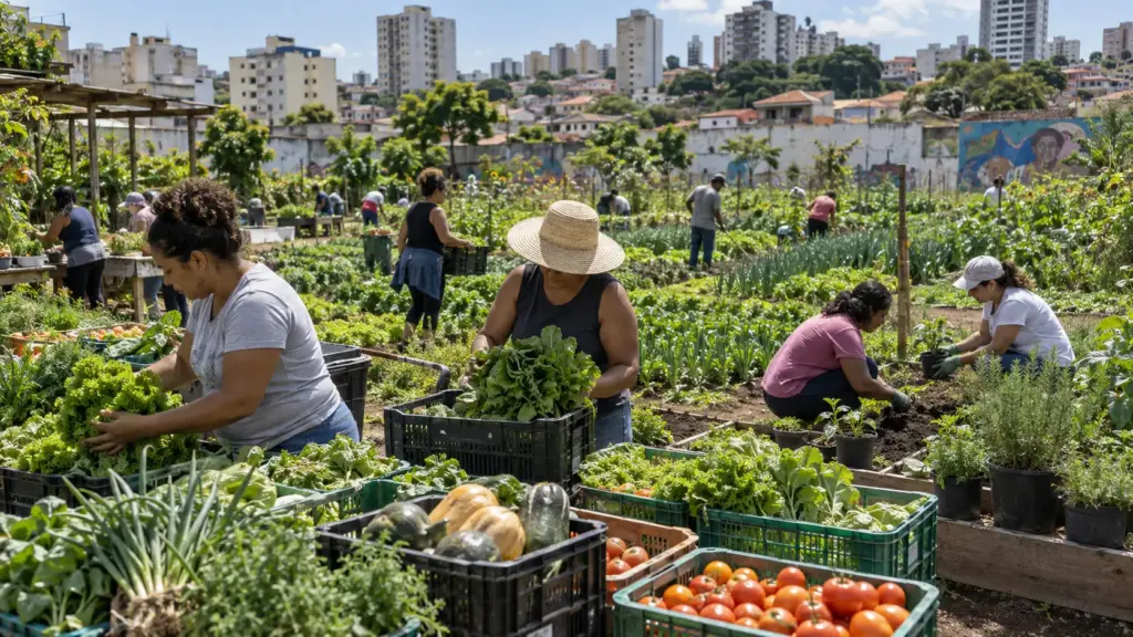 Projeto transforma terreno de 5 mil m² em fonte de renda para famílias, vende mais de 22,9 mil alimentos e movimenta R$ 163,8 mil enquanto participantes levam as técnicas de cultivo para dentro de casa