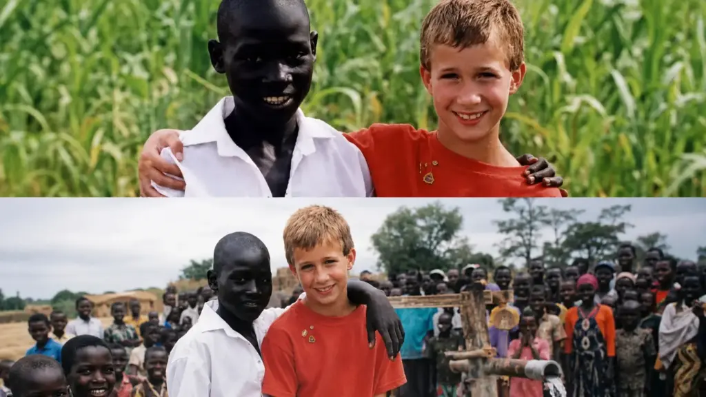 Menino ouviu na escola que crianças na África não tinham água limpa, juntou dinheiro fazendo tarefas em casa e transformou uma única ideia infantil no primeiro poço que mudou uma comunidade em Uganda Menino ouviu na escola que crianças na África não tinham água limpa, juntou dinheiro fazendo tarefas em casa e transformou uma única ideia infantil no primeiro poço que mudou uma comunidade em Uganda