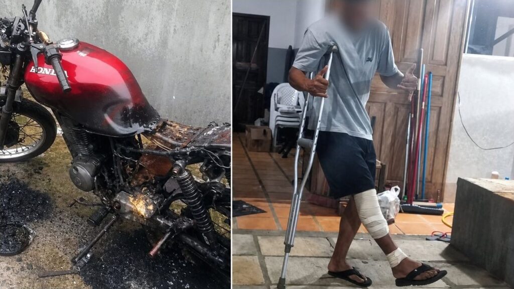 Mãe compra moto para filho de 21 anos trabalhar e ajudar a sustentar bebê, relata até sete quedas e incendeia o presente após discussão em Santa Catarina, mas ainda enfrenta R$ 3.999 em débitos