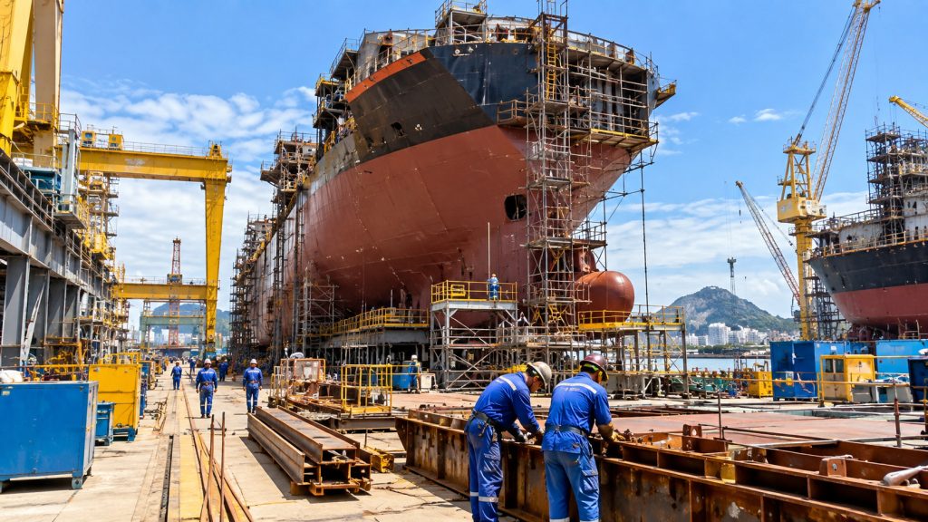 Indústria naval brasileira volta a ganhar força, chega a 72 mil empregos e pode abrir mais 6 mil postos até dezembro com nova onda de projetos