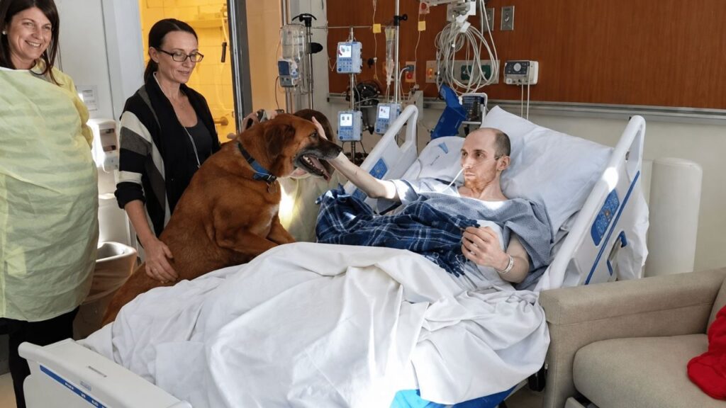 Jovem de 21 anos recebe visita do cachorro no hospital enquanto lutava contra um câncer raro; na fase final da doença, Mike conseguiu autorização especial para reencontrar o animal que o acompanhava desde a infância e transforma a despedida em uma imagem que comoveu milhares de pessoas