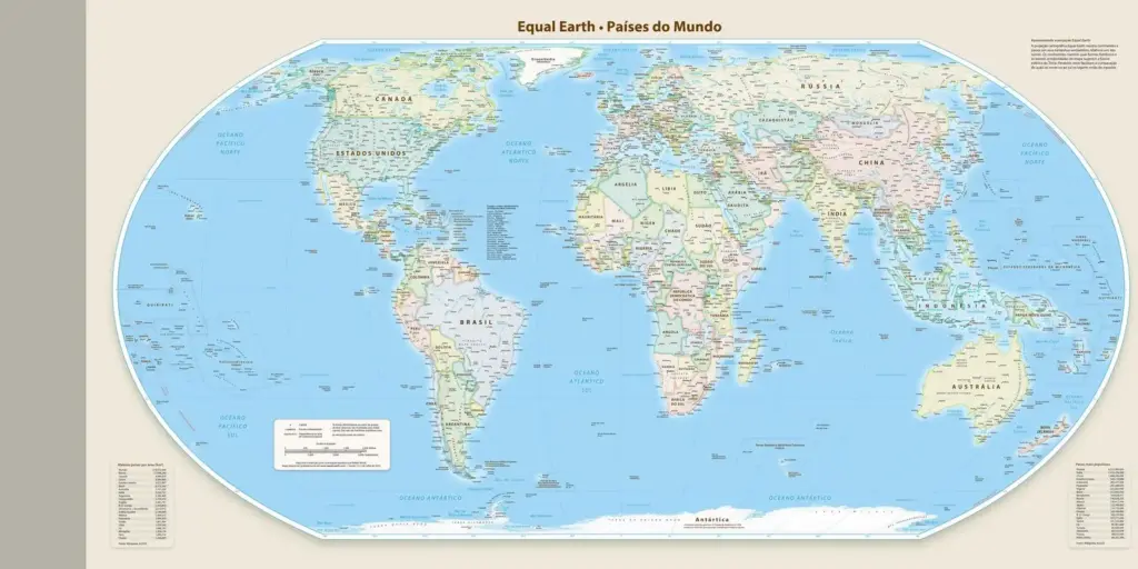 Novo mapa-múndi corrige tamanho da África, América do Sul e Ásia