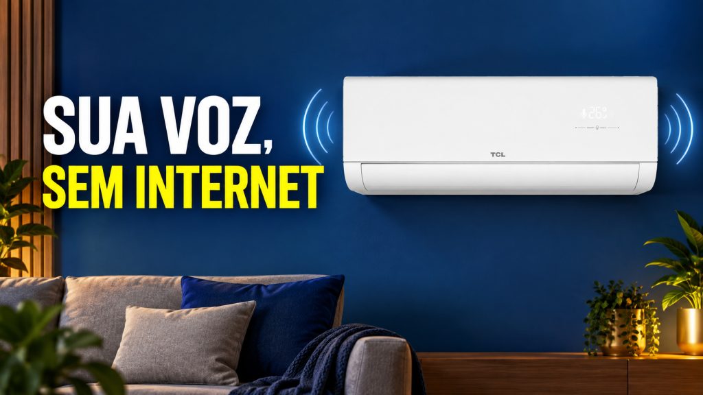 Ar-condicionado da TCL responde à voz sem internet, dispensa Alexa para comandos básicos e processa o áudio no próprio aparelho
