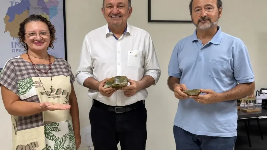 Geólogo do Instituto Federal leva ao laboratório uma pedra verde achada em Castelo do Piauí, a 190 km de Teresina, e confirma uma opala diferente das duas variedades que o estado explora desde 1940