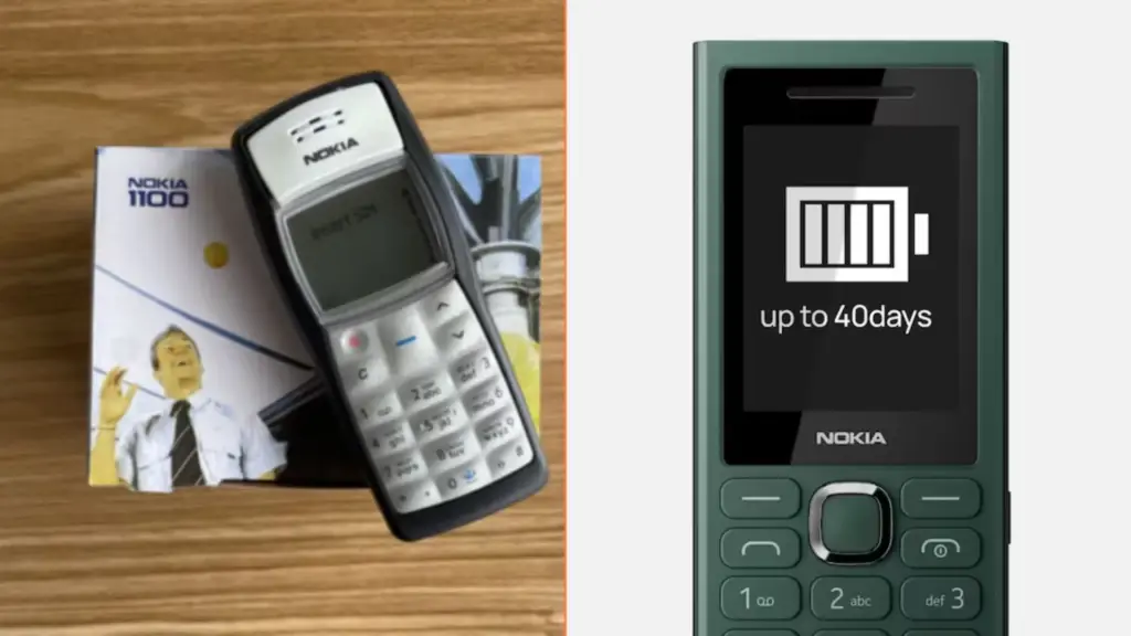 Com bateria de 40 dias, Nokia resgata em 2026 a fórmula do lendário 1100 com celular de bateria removível, rádio FM, função de carregador portátil, entrada para microSD e proposta que deixa internet, aplicativos e câmeras avançadas de fora