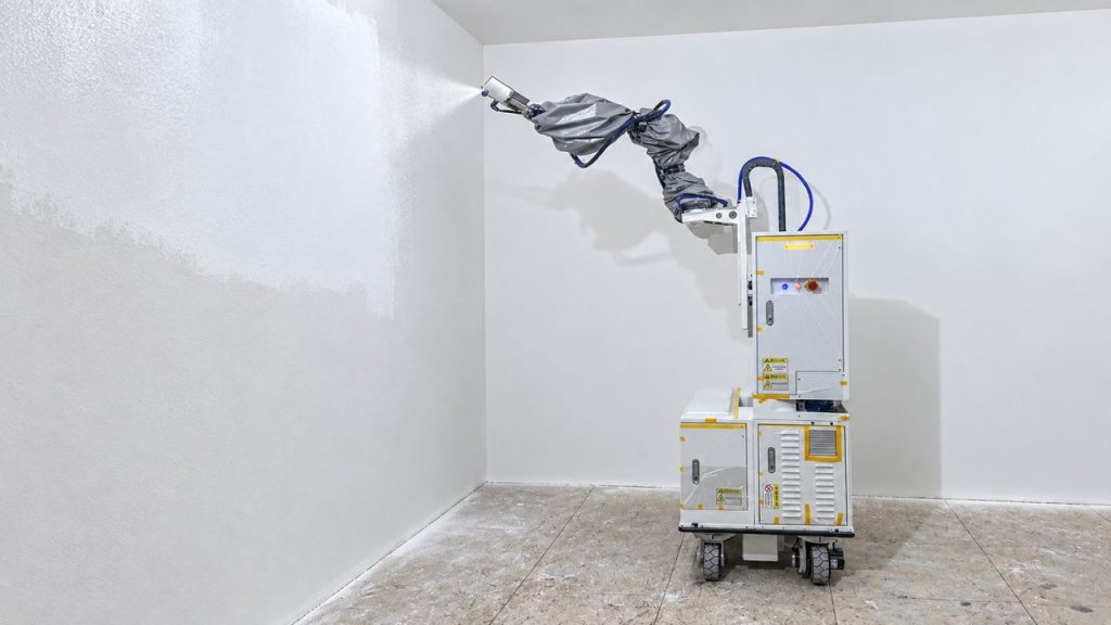 Robô pintor cobre até 237 m² por hora, aplica tinta e massa corrida sozinho e usa IA para desviar de vigas e instalações na obra Robô pintor cobre até 237 m² por hora, aplica tinta e massa corrida sozinho e usa IA para desviar de vigas e instalações na obra