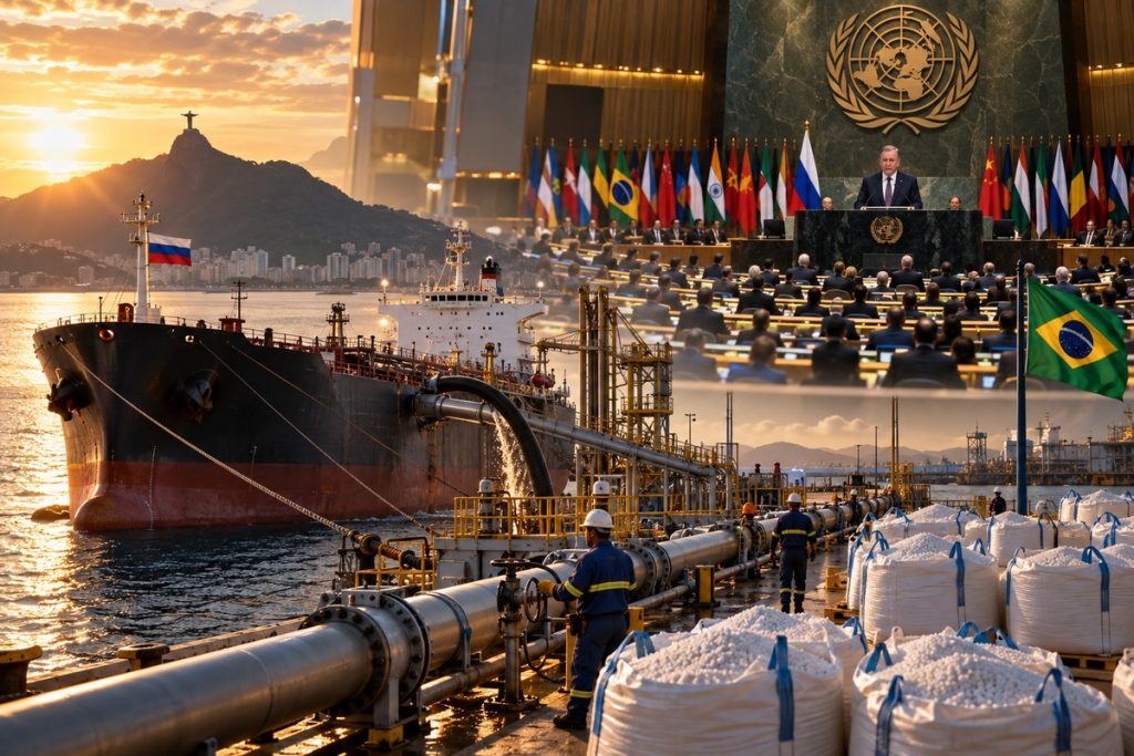 Rússia forneceu metade do diesel importado pelo Brasil até agosto e 1 em cada 5 toneladas de adubo; na ONU, Lavrov apoiou assento permanente do Brasil