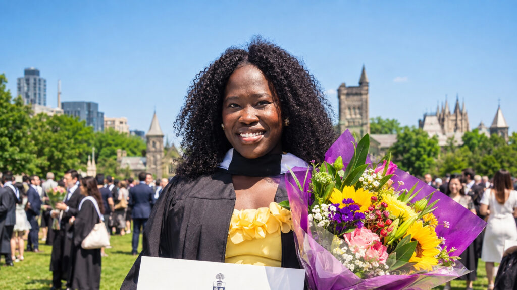 Separada da família pela guerra civil no Sudão do Sul, jovem vive em campo de refugiados, supera anos de dificuldades e se forma em uma das principais universidades do Canadá para seguir na Enfermagem