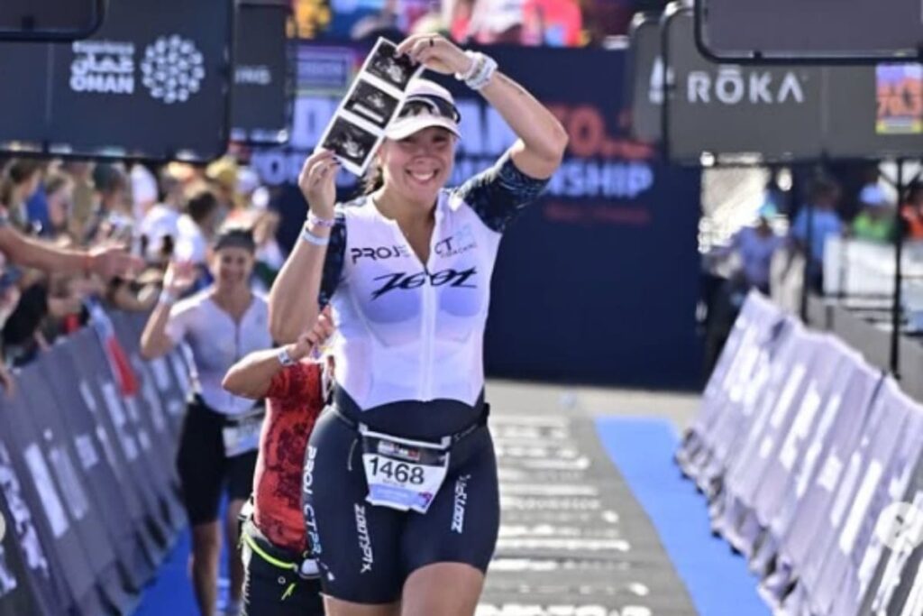Triatleta completa Ironman 70.3 grávida de cinco meses