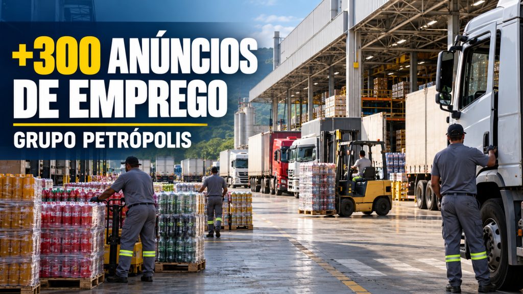 Grupo Petrópolis reúne mais de 300 anúncios de emprego em todo o Brasil e busca motoristas, vendedores, auxiliares de distribuição e profissionais de logística para diferentes estados