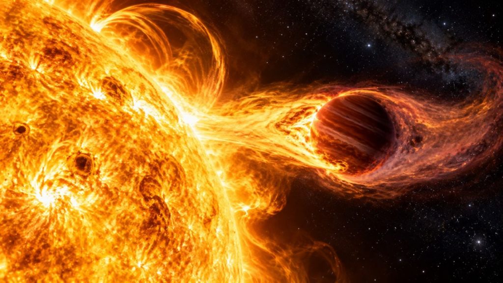 Astrônomos observam pela primeira vez uma estrela “devorando” uma anã marrom em órbitas de 87 minutos, num processo que pode durar bilhões de anos