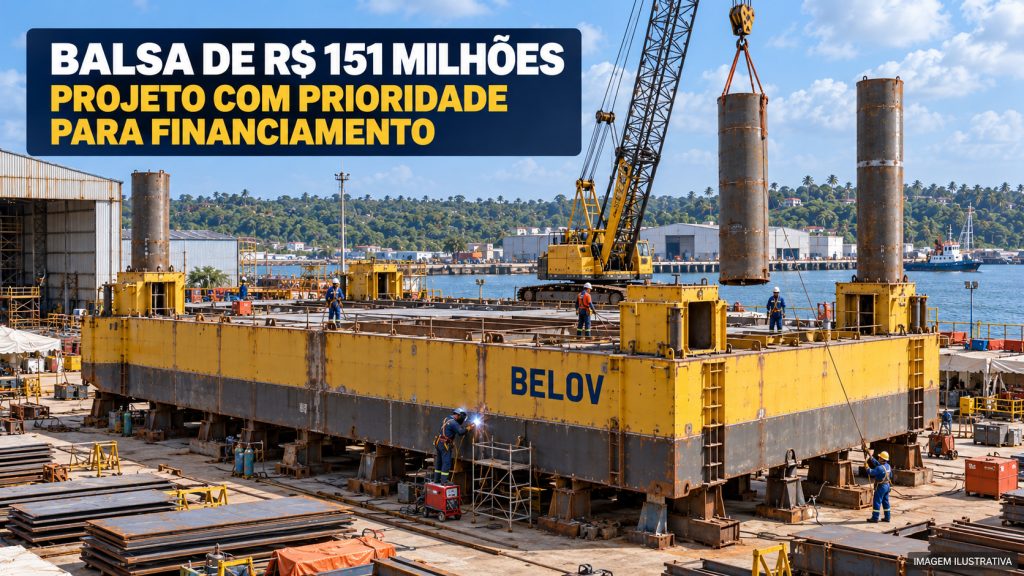 Brasil prepara balsa de R$ 151 milhões na Bahia que poderá erguer o casco acima das ondas, mas o que mantém uma estrutura em pé no mar está longe dos olhos de quem observa a embarcação pela superfície Brasil prepara balsa de R$ 151 milhões na Bahia que poderá erguer o casco acima das ondas, mas o que mantém uma estrutura em pé no mar está longe dos olhos de quem observa a embarcação pela superfície