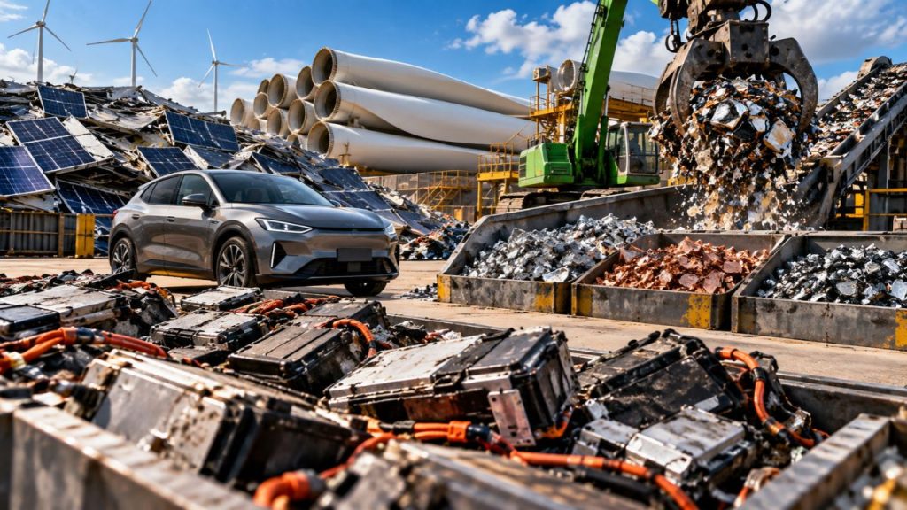 Baterias velhas, painéis solares e até pás eólicas viram novas fontes de metais, e reciclagem pode fornecer até 30% de lítio, níquel e cobalto em 2050 Baterias velhas, painéis solares e até pás eólicas viram novas fontes de metais, e reciclagem pode fornecer até 30% de lítio, níquel e cobalto em 2050