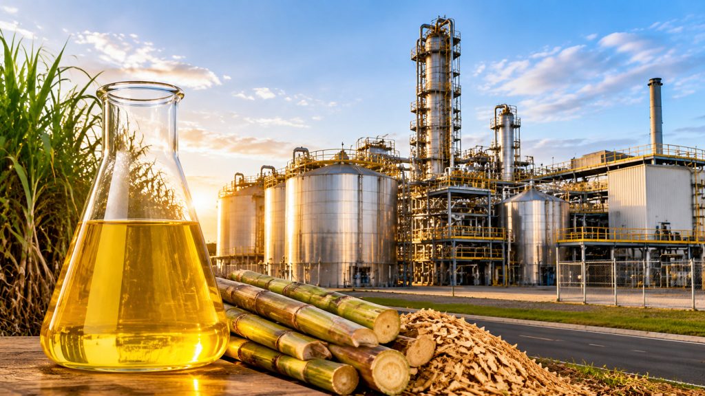 Nova biorrefinaria de US$ 1,5 bilhão na Bahia vai transformar óleo de plantas em combustível para aviões e caminhões, com produção de 1 bilhão de litros por ano Nova biorrefinaria de US$ 1,5 bilhão na Bahia vai transformar óleo de plantas em combustível para aviões e caminhões, com produção de 1 bilhão de litros por ano