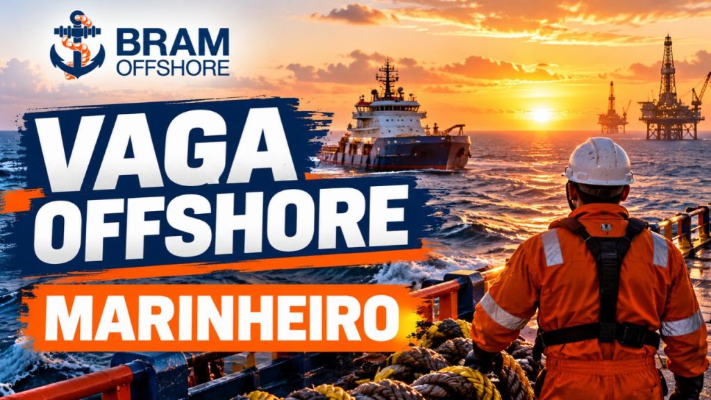 Bram Offshore abre vaga no Rio de Janeiro para Marinheiro de Convés atuar em operações embarcadas, com salário a combinar e benefícios como plano de saúde, vale-alimentação, previdência e acesso a academia Bram Offshore abre vaga no Rio de Janeiro para Marinheiro de Convés atuar em operações embarcadas, com salário a combinar e benefícios como plano de saúde, vale-alimentação, previdência e acesso a academia