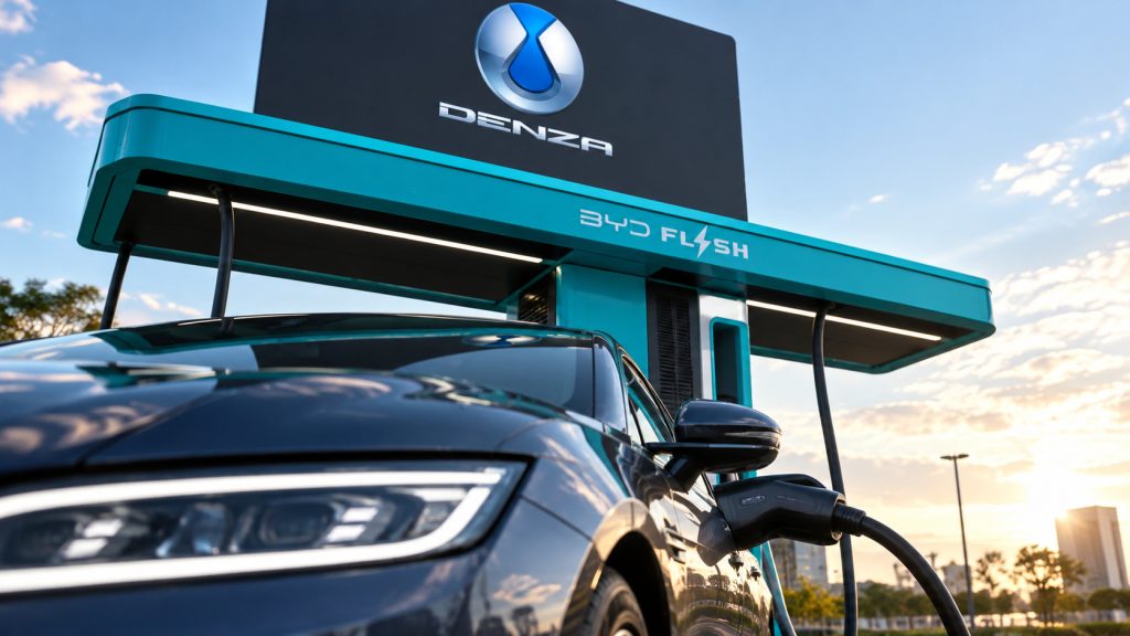 BYD estreia no Brasil carregador Flash Charging de 1.500 kW que adiciona até 400 km em cinco minutos e planeja mil unidades até 2027