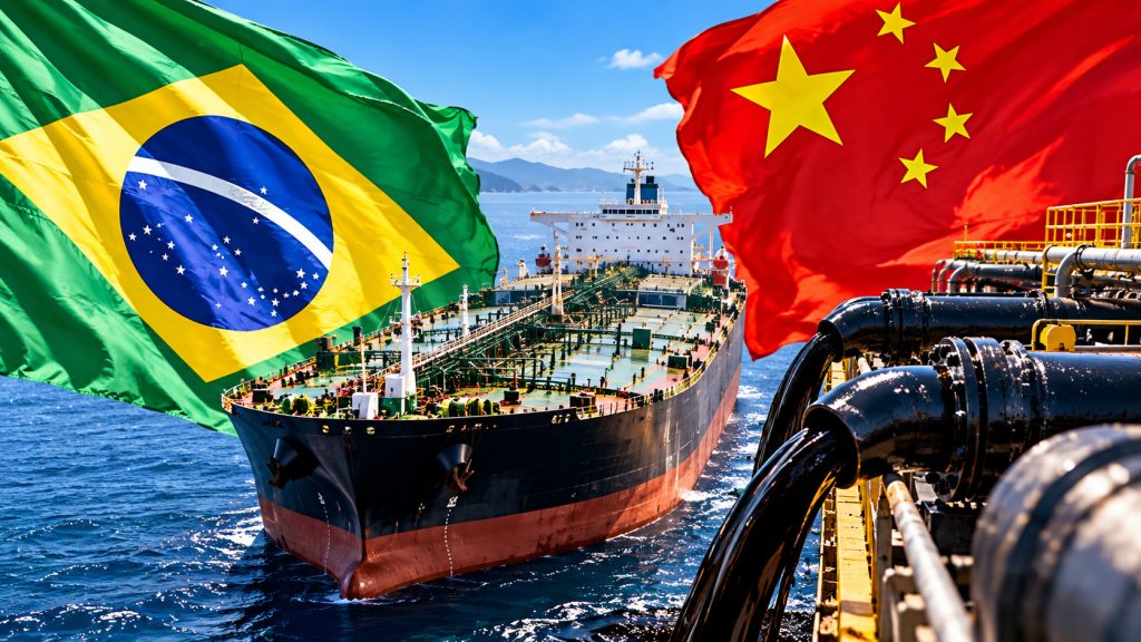 China compra US$ 21,8 bilhões em petróleo brasileiro em apenas nove meses, eleva importações em 49% e transforma o Brasil em peça estratégica do abastecimento asiático