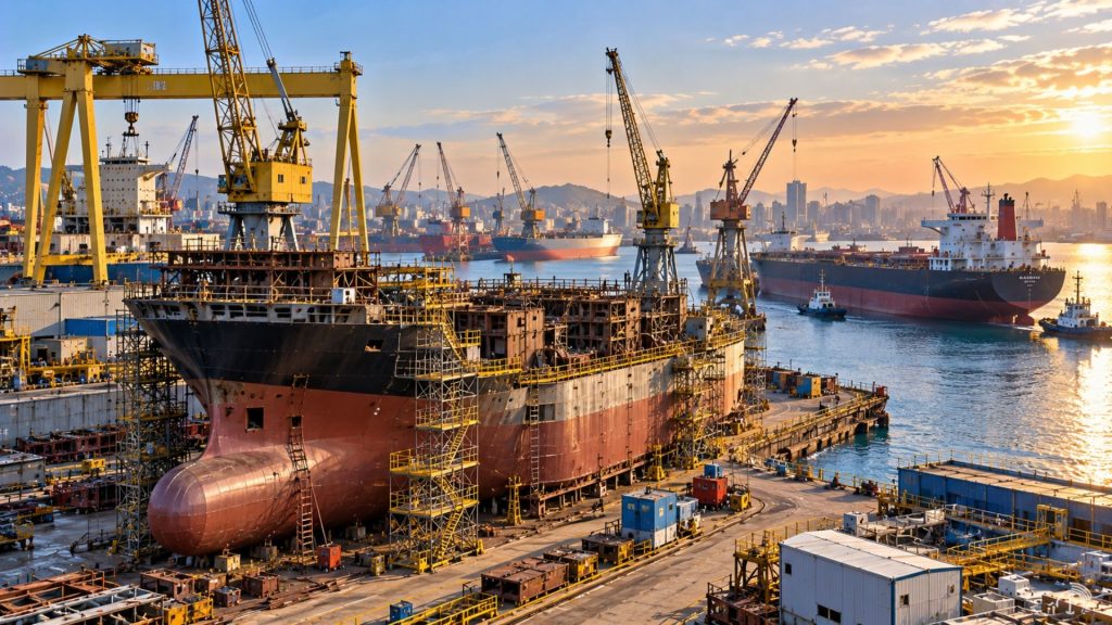 China concentrou 56,1% das entregas mundiais de navios em 2025, enquanto Brasil tenta reconstruir sua indústria naval com R$ 41,7 bilhões em projetos ligados ao FMM, reparos, navegação fluvial e encomendas da Marinha China concentrou 56,1% das entregas mundiais de navios em 2025, enquanto Brasil tenta reconstruir sua indústria naval com R$ 41,7 bilhões em projetos ligados ao FMM, reparos, navegação fluvial e encomendas da Marinha
