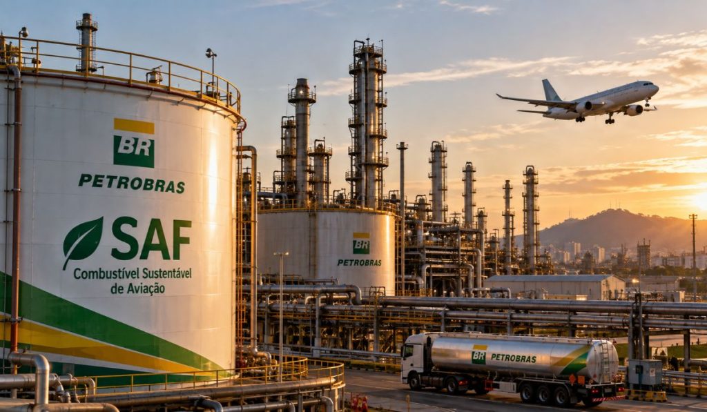 Petrobras prepara refinaria brasileira para combustível de avião sustentável e investe US$ 402 milhões