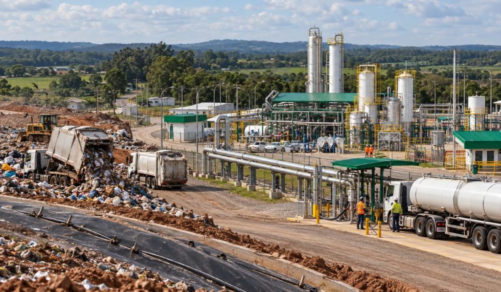 Lixo de 58 cidades vira combustível renovável em usina de R$ 95 milhões no RS que produz biometano equivalente a 6 mil botijões por dia Lixo de 58 cidades vira combustível renovável em usina de R$ 95 milhões no RS que produz biometano equivalente a 6 mil botijões por dia