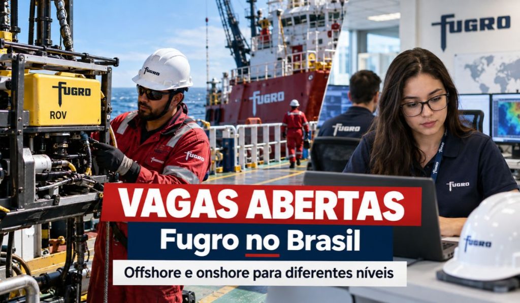 De jovem aprendiz a supervisor de ROV: Fugro reúne vagas offshore e onshore para diferentes níveis profissionais no Brasil