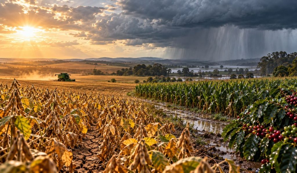 El Niño coloca safra 2026/2027 em alerta e Embrapa reúne 163 medidas para reduzir riscos em soja, milho, café e outras culturas