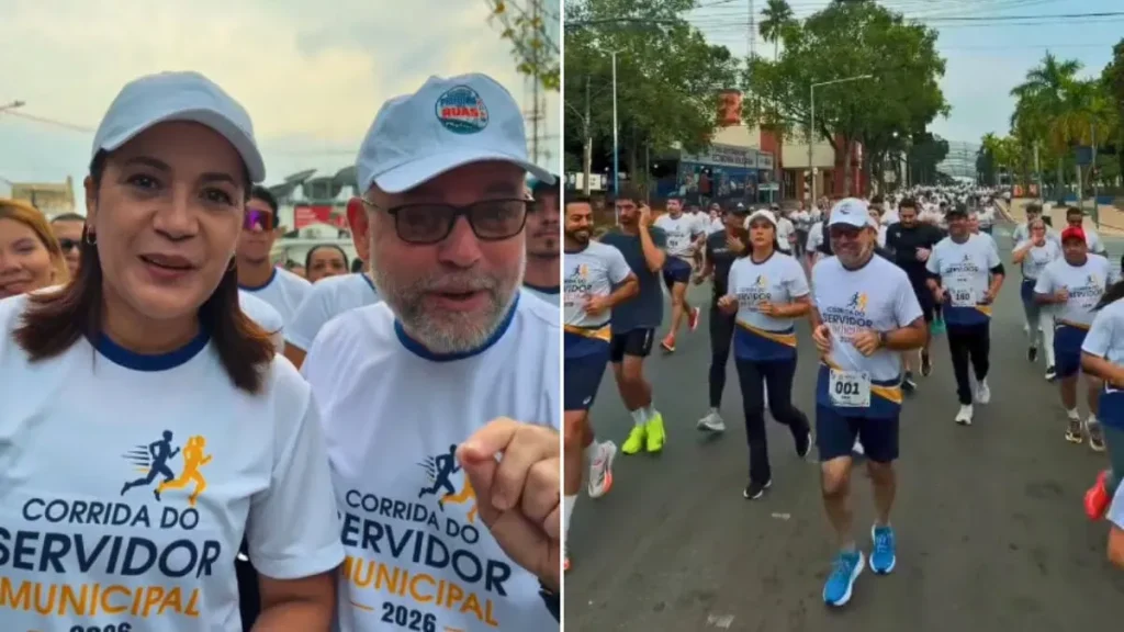 Mailza e Alysson participam da 1ª Corrida do Servidor em Rio Branco. Veja o vídeo