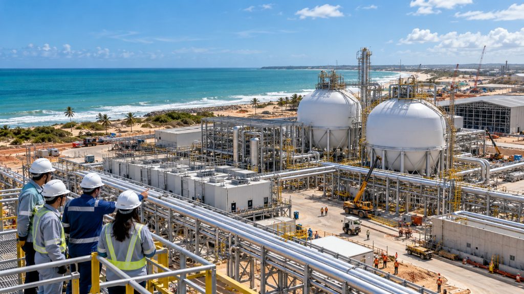 Fábrica experimental de hidrogênio líquido avança no litoral do Piauí com tecnologia japonesa que promete eficiência 30% maior e obras previstas para dezembro
