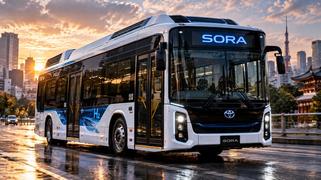 Toyota surpreende com novo ônibus urbano a hidrogênio gigante capaz de levar 70 pessoas, rodar mais de 300 Km e abastecer em apenas 10 minutos Toyota surpreende com novo ônibus urbano a hidrogênio gigante capaz de levar 70 pessoas, rodar mais de 300 Km e abastecer em apenas 10 minutos