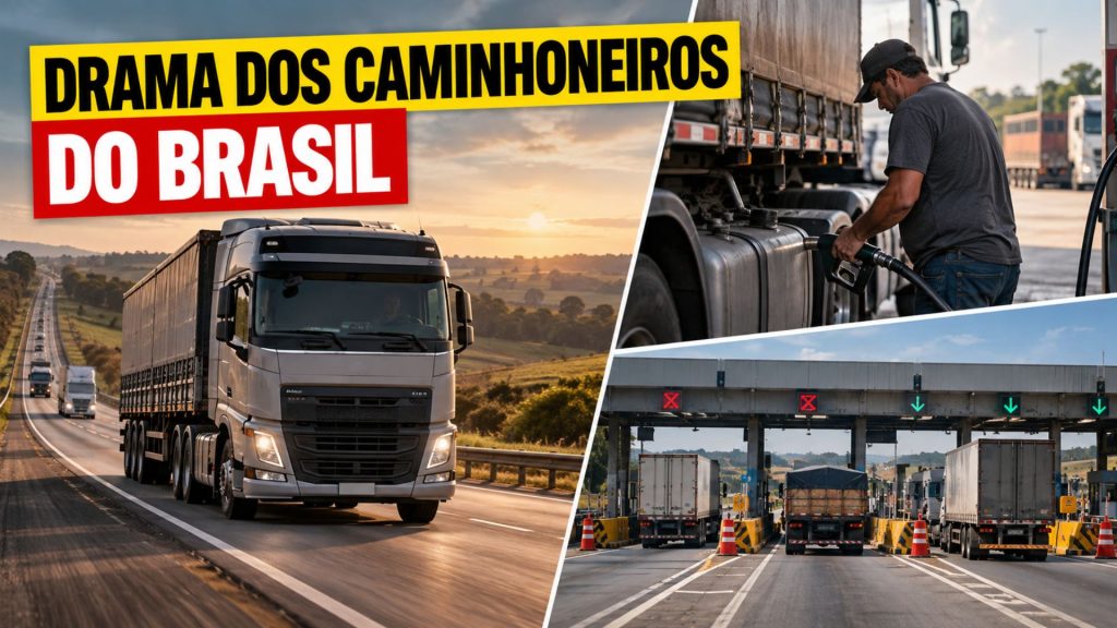 Drama dos caminhoneiros: caminhões rodam sem carga, consumindo diesel, pneus e pedágios, e o desperdício oculto pode atingir 35% da distância percorrida, elevando custos mesmo em uma operação de 117 milhões de toneladas mensais