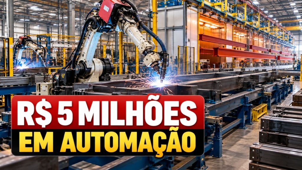 2,5 mil toneladas produzidas por mês, fábrica da ISMA recebe R$ 5 milhões em Mogi Mirim, ganha robôs de solda e pintura automática para estruturas de 14 metros e pode dobrar capacidade
