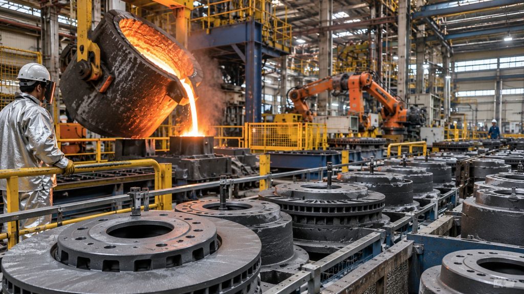Em Mogi Mirim, uma fundição automatizada ocupa 255 mil m² e pode produzir 120 mil toneladas de ferro cinzento por ano para fabricantes de automóveis do Brasil e do exterior
