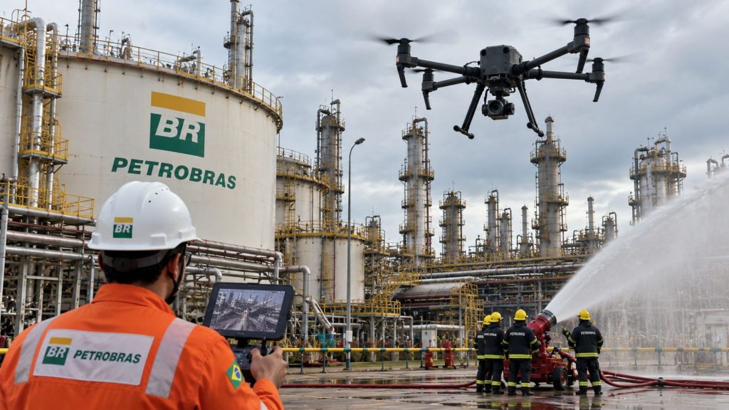 9 empresas disputam drone da Petrobras para combater incêndios na Recap, mas a licitação entra em julgamento sem revelar quem levará o equipamento que pode reforçar a segurança da refinaria paulista