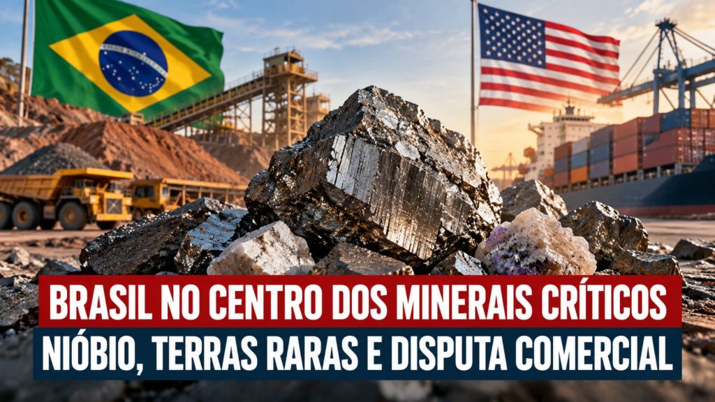 Brasil reúne uma combinação difícil de ignorar: 90% da produção mundial de nióbio, segunda maior reserva conhecida de terras raras e uma agenda com os Estados Unidos que envolve tarifas, investimento e abastecimento industrial