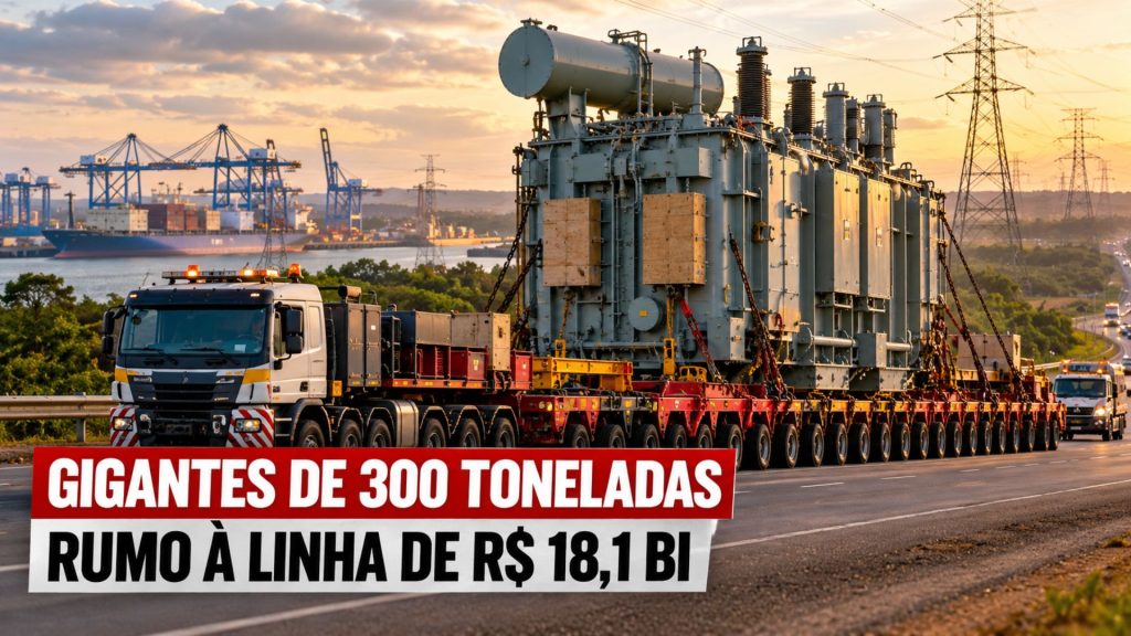 Transformadores de mais de 300 toneladas viram desafio logístico no Porto do Itaqui: carretas percorrem 276 km a até 8 km/h rumo a uma linha de transmissão de R$ 18,1 bilhões no Brasil Transformadores de mais de 300 toneladas viram desafio logístico no Porto do Itaqui: carretas percorrem 276 km a até 8 km/h rumo a uma linha de transmissão de R$ 18,1 bilhões no Brasil