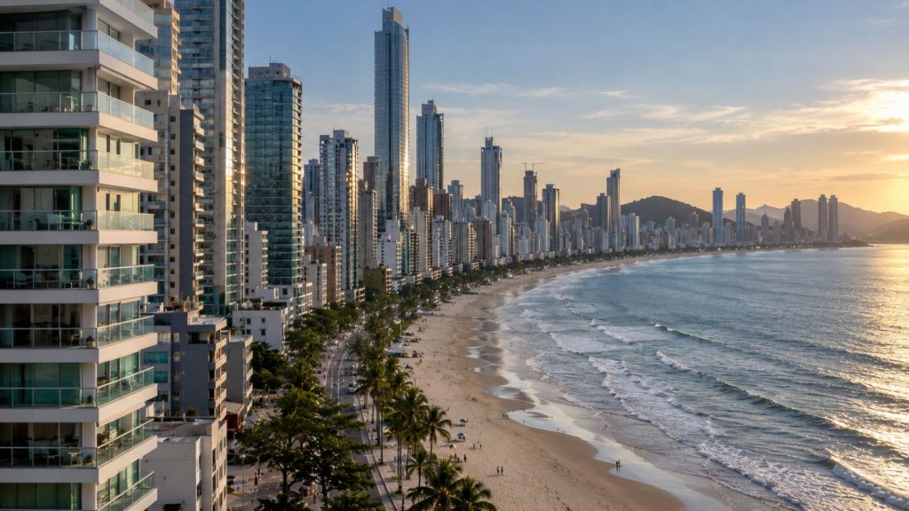 Imóveis anunciados em Balneário Camboriú ficam 10% mais caros enquanto área média cai 7,3%; levantamento compara ofertas de 2025 e 2026 e aponta mudança no perfil das propriedades à venda