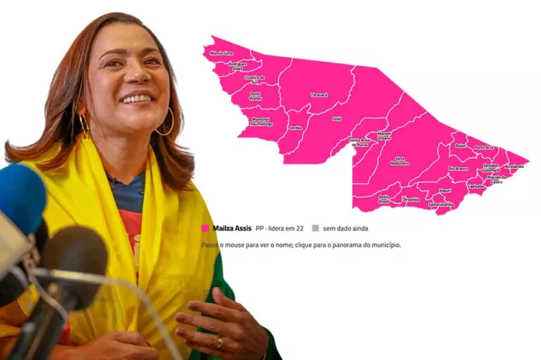 Mailza Assis vence nos 22 municípios do Acre e amplia vantagem sobre Alan Rick no 2° turno Mailza Assis vence nos 22 municípios do Acre e amplia vantagem sobre Alan Rick no 2° turno