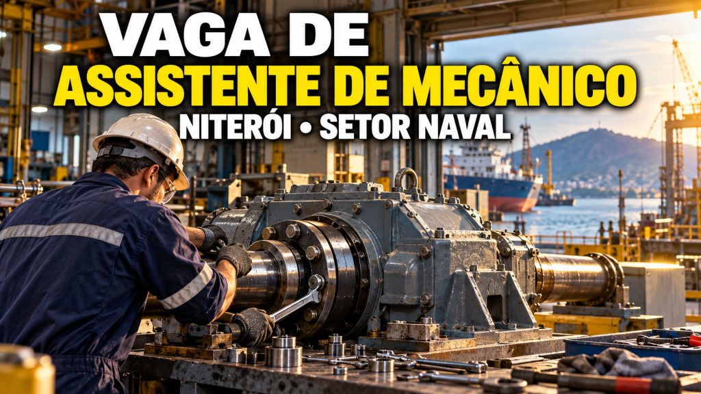 Macnor Marine abre vaga de assistente de mecânico em Niterói para atuar com embarcações e oferece plano de saúde, alimentação e outros benefícios Macnor Marine abre vaga de assistente de mecânico em Niterói para atuar com embarcações e oferece plano de saúde, alimentação e outros benefícios