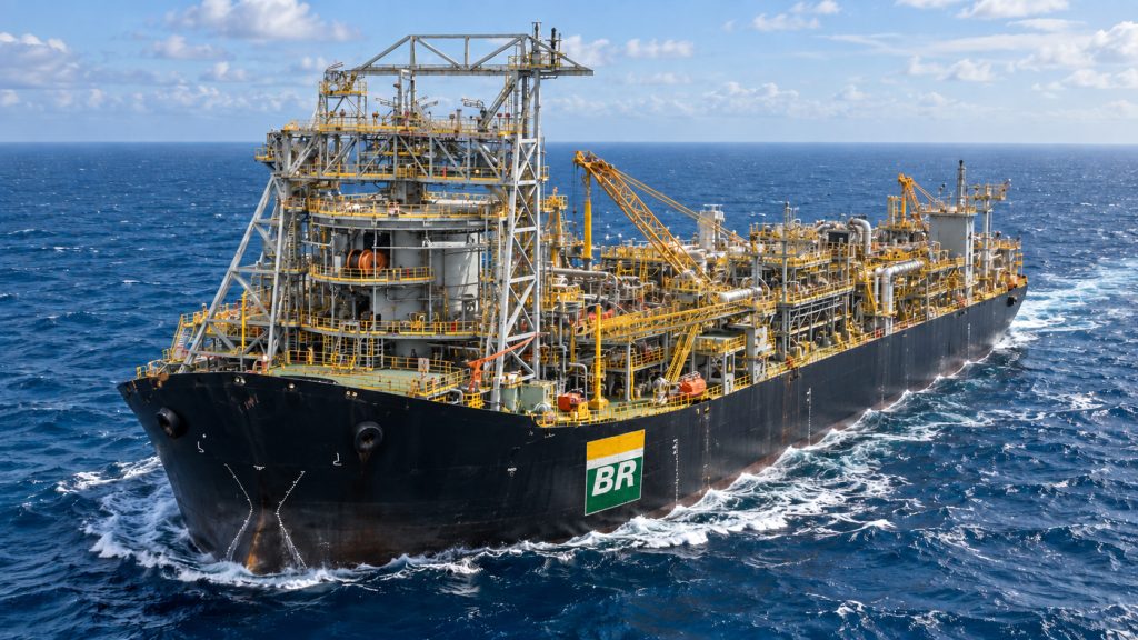Petrobras estuda nova vida para antiga plataforma P-47: após deixar operação na Bacia de Campos, unidade pode virar armazém flutuante em Singapura, a milhares de quilômetros do Brasil, para estocar petróleo e dividir cargas em lotes menores para clientes asiáticos