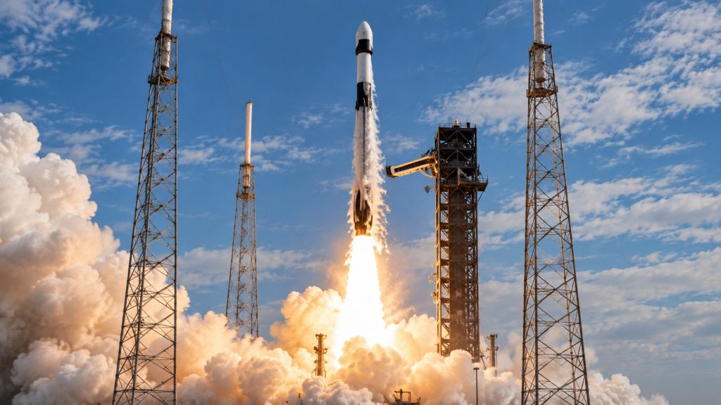 Falcon 9 da SpaceX decola rumo à Estação Espacial Internacional com quatro tripulantes em missão de seis meses; astronauta canadense ficará longe da família e perderá nascimento do terceiro filho