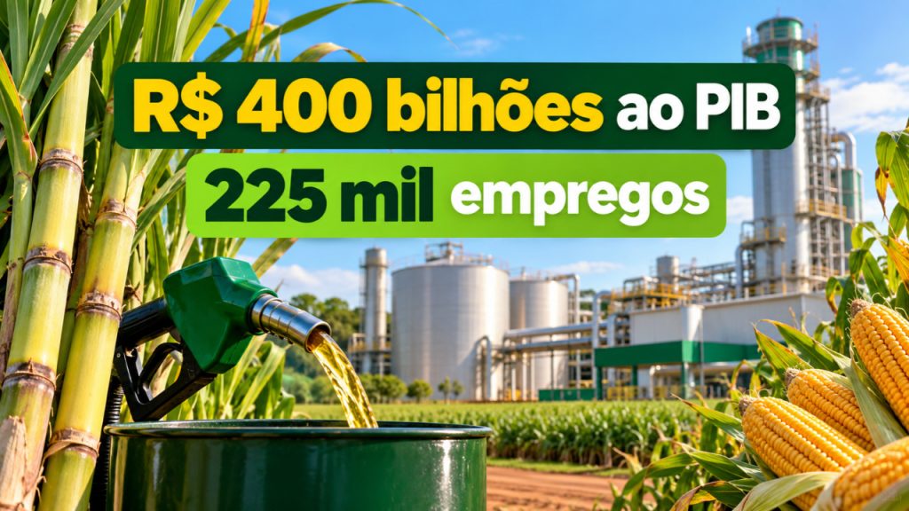 Biocombustíveis podem gerar R$ 400 bilhões ao PIB e criar mais de 225 mil empregos no Brasil até 2035, aponta estudo