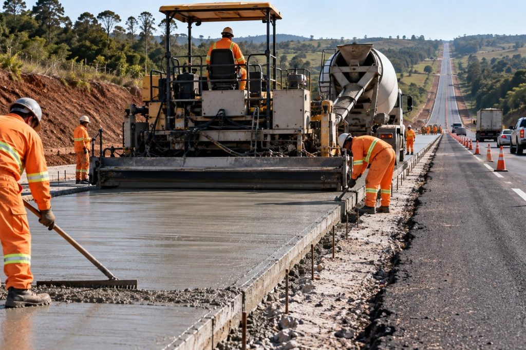 Paraná aposta em concreto sobre asfalto antigo para renovar rodovia, em projeto de R$ 514 milhões que prevê duplicar 45,5 quilômetros entre Pitanga e Turvo Paraná aposta em concreto sobre asfalto antigo para renovar rodovia, em projeto de R$ 514 milhões que prevê duplicar 45,5 quilômetros entre Pitanga e Turvo