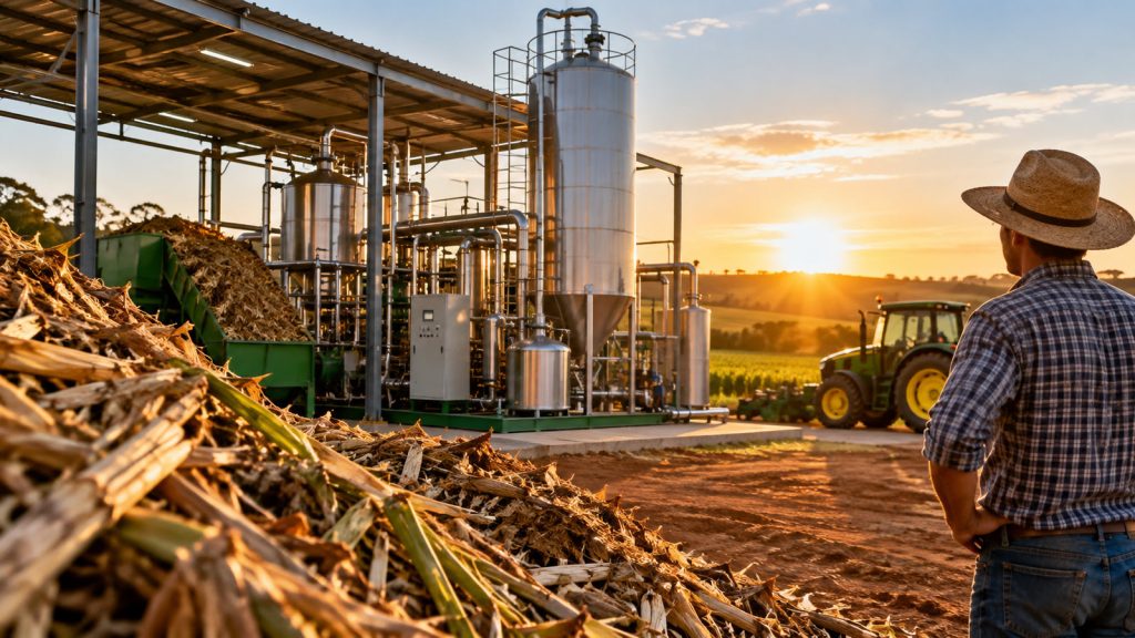 Resíduos agrícolas podem virar combustível para o próprio produtor: Unicamp aposta em pequenas usinas para reduzir custos e ampliar a autonomia energética no agro