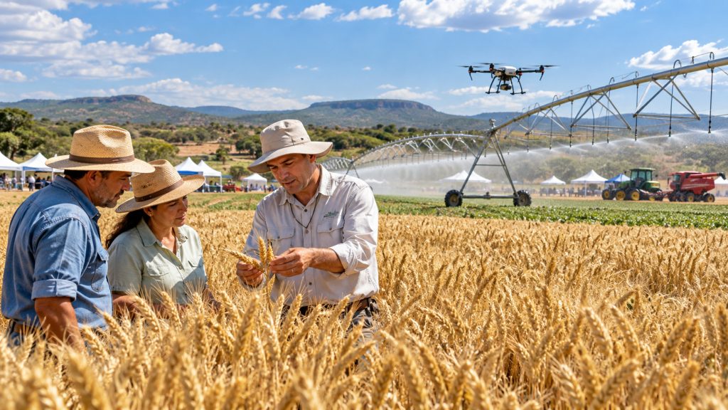 Embrapa transforma campo experimental no Ceará em vitrine de tecnologias agrícolas, apresenta nove variedades de trigo e reúne 290 estandes em feira que espera movimentar R$ 50 milhões em negócios Embrapa transforma campo experimental no Ceará em vitrine de tecnologias agrícolas, apresenta nove variedades de trigo e reúne 290 estandes em feira que espera movimentar R$ 50 milhões em negócios