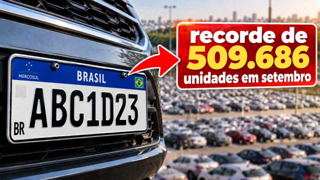 Emplacamentos de veículos crescem em setembro e acumulam alta de 14,41% no ano
