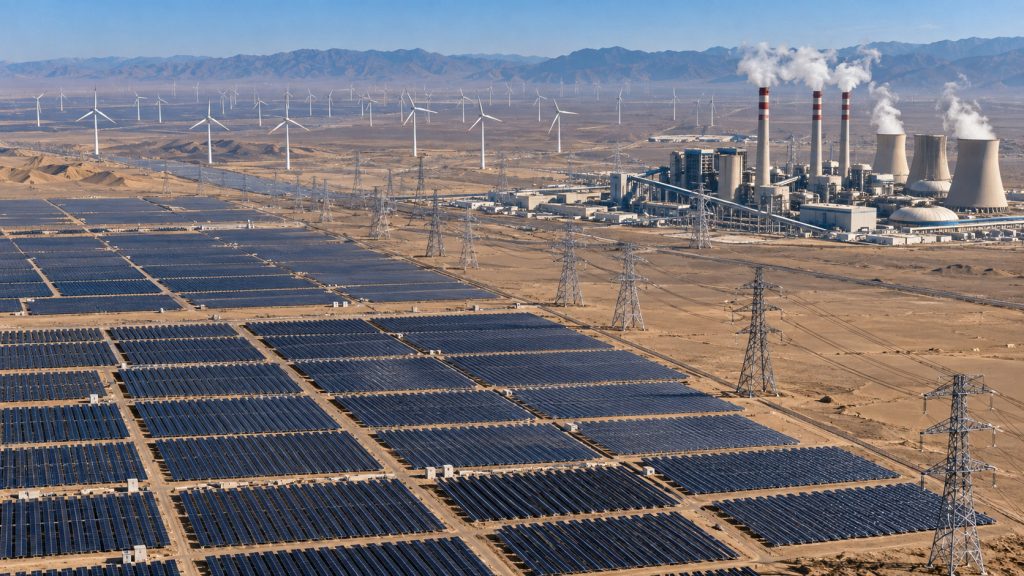 China coloca em operação nova unidade de 660 MW em Zhongwei para dar estabilidade a base de 13 GW de energia renovável no deserto de Tengger e levar eletricidade até Hunan